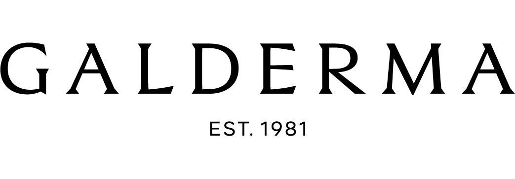 Logo Galderma – Produits esthétiques médicaux de haute qualité, incluant Restylane et Sculptra, utilisés chez St-Laurent Médico-Esthétique