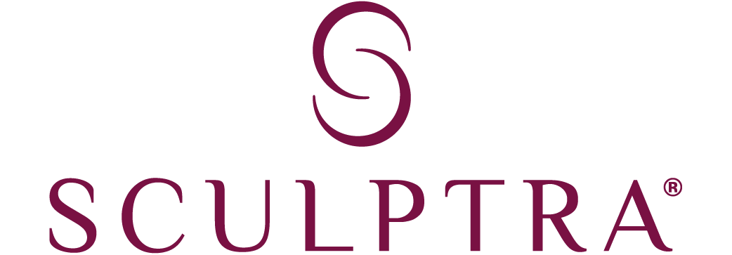 Logo Sculptra – Injectable biostimulant pour stimuler le collagène et restaurer le volume du visage chez St-Laurent Médico-Esthétique