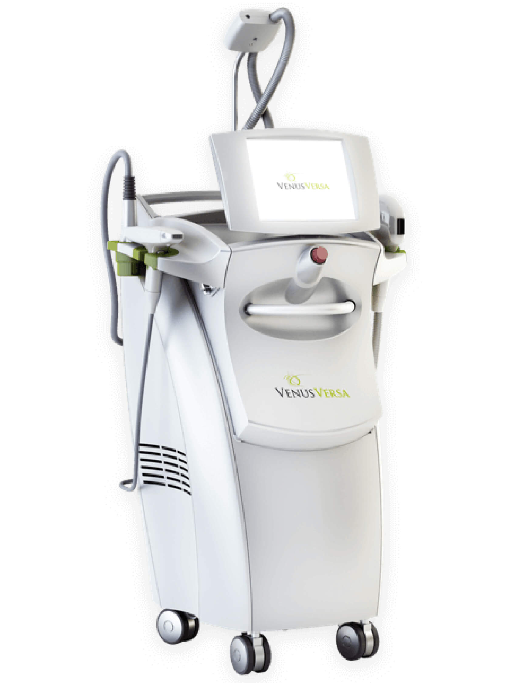 Dispositif Venus Versa, une plateforme multifonctionnelle combinant lumière pulsée et radiofréquence pour traiter l’acné, les rides et les rougeurs.